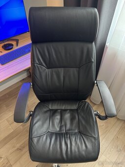 Polohovatelné kancelářské křeslo z pravé kůže - 2