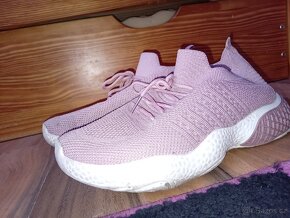 Růžové sportovní pohodlné tenisky se síťovinou - 2