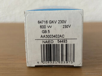 230V/600W GKV G9,5 3200K 250h 64716 OSRAM - 2