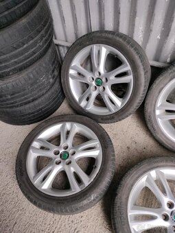 4ks alu disky orig. Škoda 5x100 r16 pneu 205/45 r16 - 2