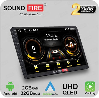 2DIN Android 9” QLED autoradio 2GB/32GB - 2
