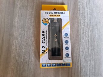 Přenosný box pro M.2 disk NGFF průhledný USB 3 - nový - 2