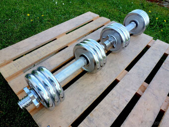 Jednoručky činky 2x10kg za 1990,- CHROM - 2
