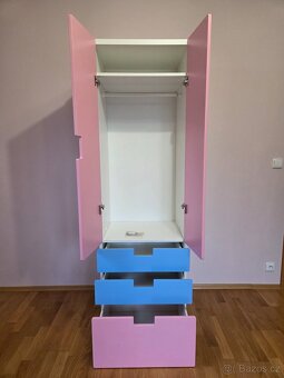 Dětská šatní skříň Stuva IKEA s šuplíky - 2