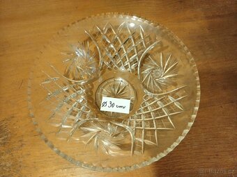 Skleněná mísa- broušené sklo - 2