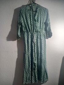 Dámské šaty letní 3/4 rukávy, s páskem, vel. L - 2