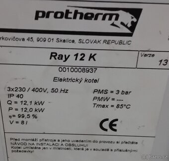 Prodám elektrokotel Protherm RAY 12K - 2