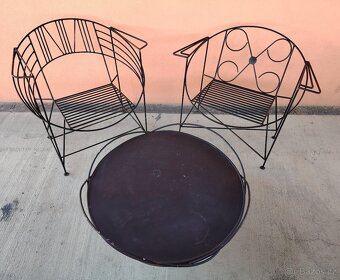 Zahradní ocelový set nábytku. - 2