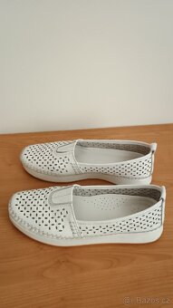 Mokasíny kožené bílé značka Stival - 2