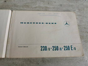 Mercedes-Benz W114/W115 Návod k obsluze originál/8 - 2