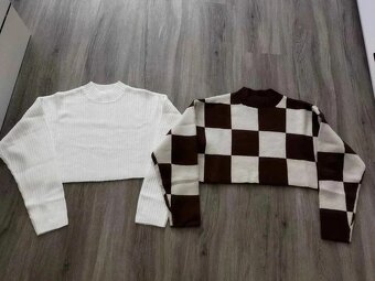 svetr, crop top nositelné XS - L jsou volné, Terranova NOVÉ - 2
