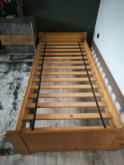 Postel 90x200 + rošt + úložný prostor - 2