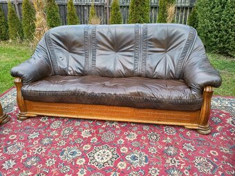 Kožená rustikální sedací souprava 3 - 2 - 1. - 2