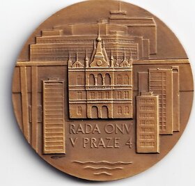Medaile – PRAHA 4 obvod – za zásluhy o výstavbu - 2