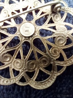 Stříbrná brož Art Deco - 2