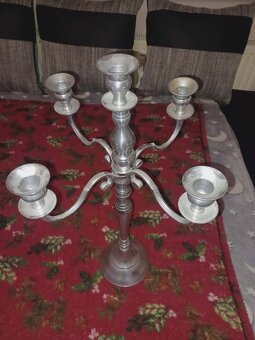 Retro stříbrný velký Svícen.V:63cm.Top stav. - 2