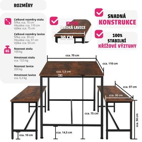 Jídelní set Bolton nový - 2