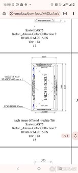 Prodám vchodové hliníkové dveře - 2