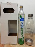 Nová nerezová lahev a zcela plná bombička Sodastream 80L - 2