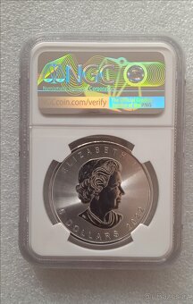 1 Oz. Stříbrný MapleLeaf NGC MS70 . Top Pop - 2