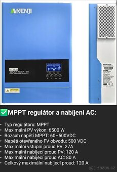 Hybridní solární měnič Anenji 6.2 kW - 2