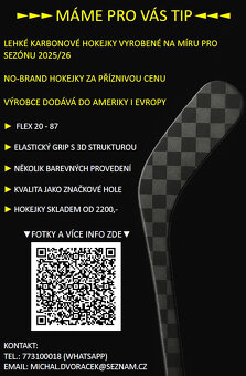 lehké 100% karbonové hokejky vyrobené na zakázku - 2