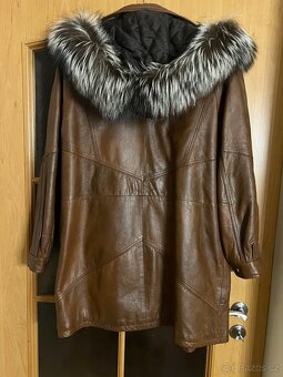 Dámská kožená zateplená bunda - 2