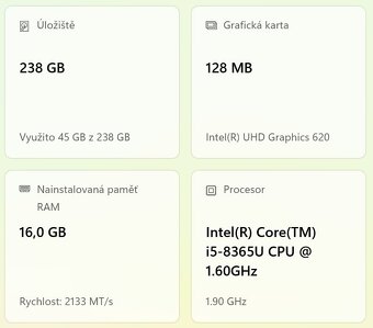 ▼DELL Latitude 5400 - 14" / i5-8365U / 16GB / SSD / ZÁR▼ - 2