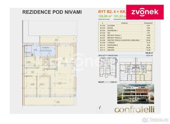 Byt 4+kk s terasou a balkonem v 2. NP REZIDENCE POD NIVAM... - 2