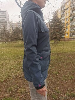 Modře žíhaný softshellový kabát Shara, v. M - 2