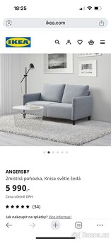 Dvoumístná pohovka/ gauč IKEA Angersby - 2