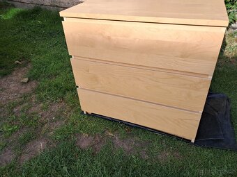 Ikea komoda Malm bříza 3 zásuvky. - 2