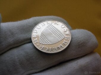 Stříbrný Rakouský 10 Schilling 1968 PROOF, vzácný - 2