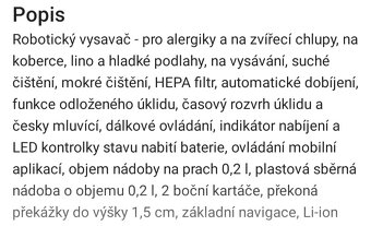 Robotický vysavač ETA Rover - 2