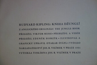 Kniha džunglí_vydání z r. 1931 - 2