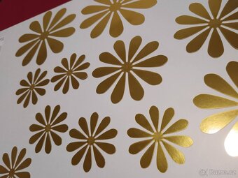 Sada interiérových květinek - zlatá - 2