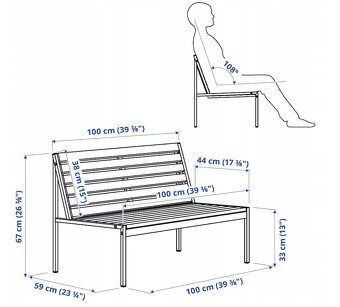 Ikea- 2-místná lavice JOLPEN - 2
