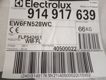 pračka Electrolux EW6FN528WC 8kg (1 rok v záruka) - 2