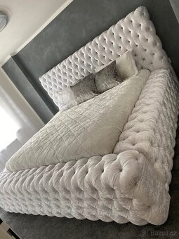 Prodám nádherný luxusní přehoz na postel v elegantní béžové - 2