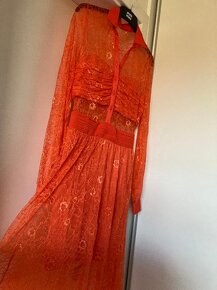 Krásné krajkové košilové maxi šaty - nové vel. 38 - 2