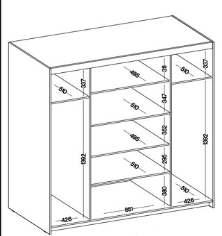 VELKÁ ŠATNÍ SKŘÍŇ DUB DONOMA - 2