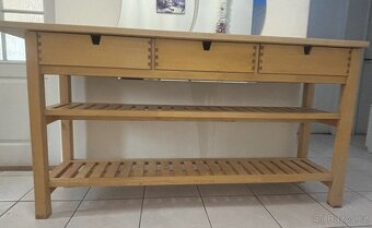 IKEA NORDEN - výdejní kuchyňský stůl z masívu - 2