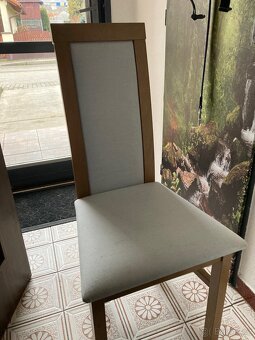 Jídelní židle krémové 4 ks - 2