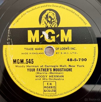 Šelaková gramodeska WOODY HERMAN, 78 ot./min. - 2