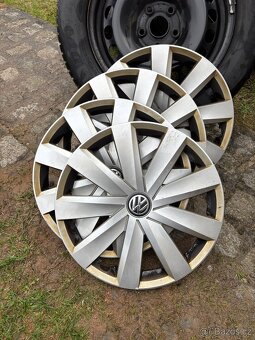 Plechové disky R16 + zimní pneu Dunlop 215/60 R16 - 2