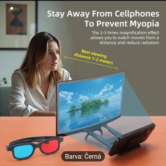 12" 3D zvětšovač zobrazení mobilních telefonů + 3D brýle - 2