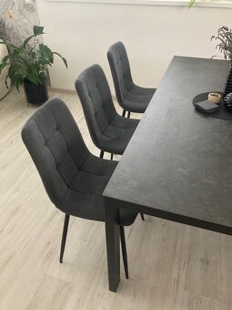Luxusni keramicky stul tmave sedy - 2