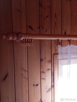 5x Dřevěné garnýže dvouřadé Olše Favorite. S kroužky. - 2
