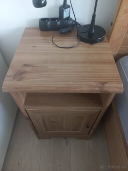 Postel 160 cm a noční stolky IKEA ASPELUND - 2