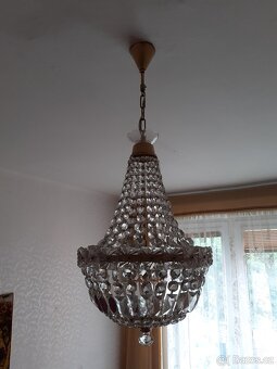 Křišťálový lustr + lampička - 2